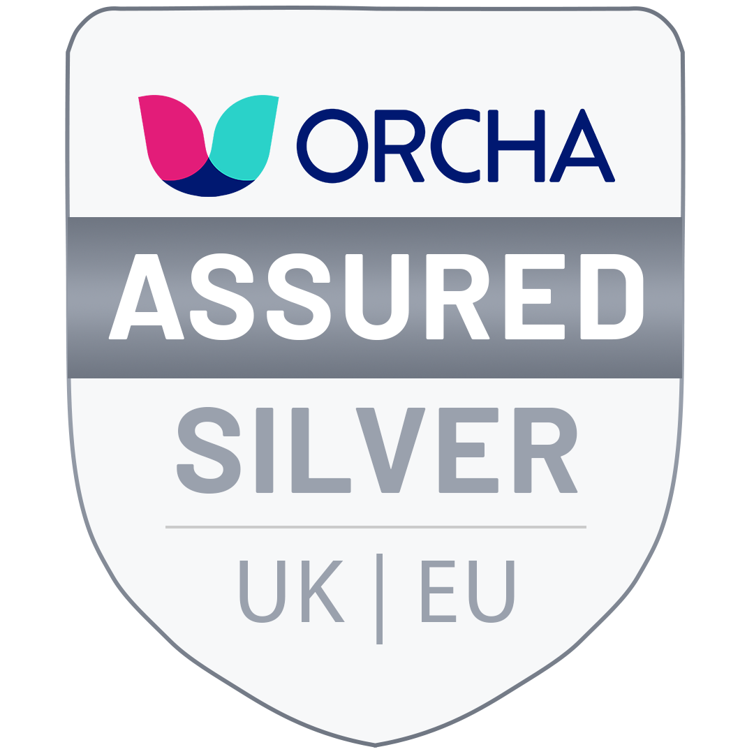 ORCHA Assured Badge - Regional Silver - UK & EU 1080x1080